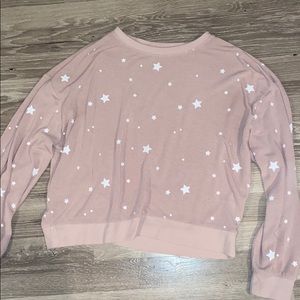 Pink Long Sleeve With White Stars